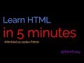 HTML in 5 minutes | Webpage Tutorial | Code in 5 | goTechCrazy |