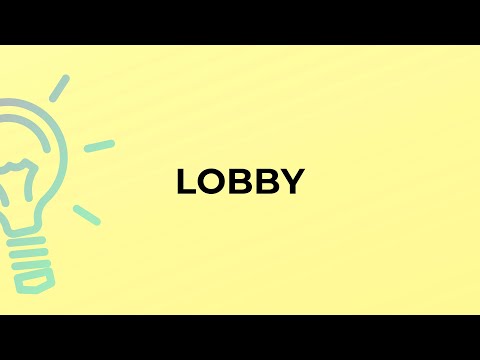 What is the noun form of lobby?