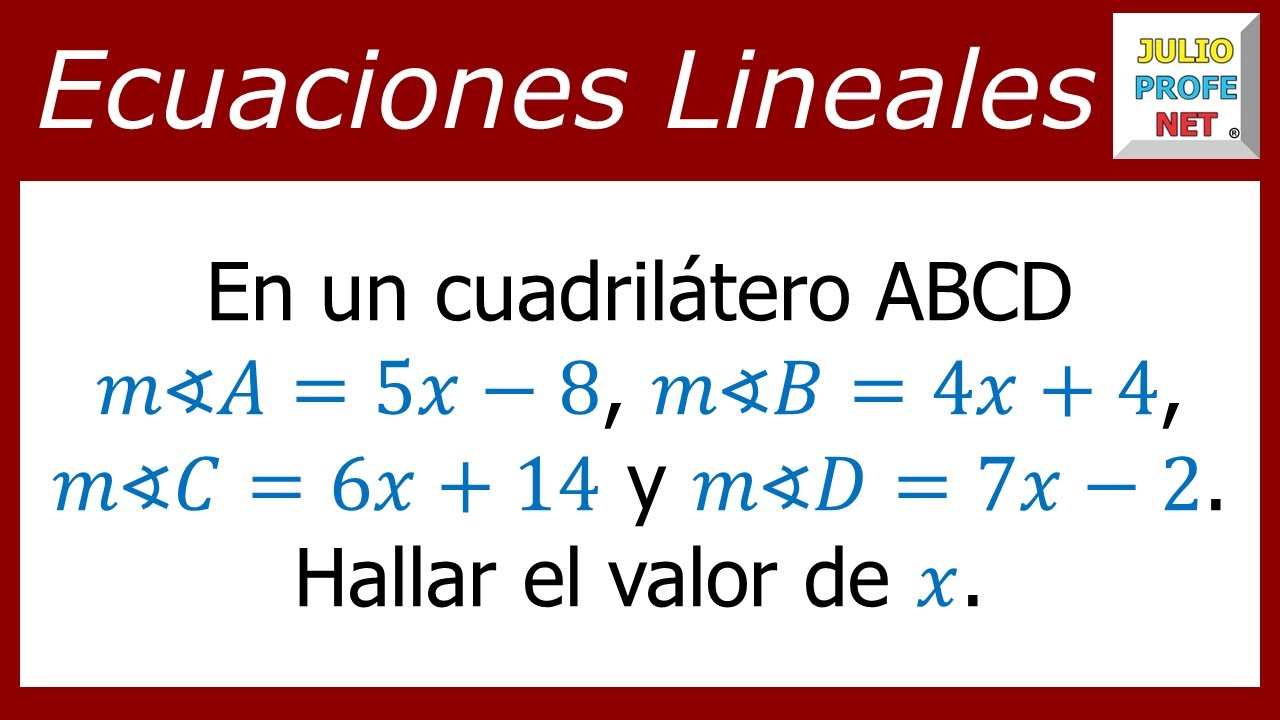 ECUACIONES LINEALES - Problema 3 - YouTube