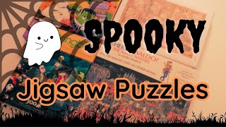 Halloween Jigsaw Puzzles Galore: Pintoo, Springbok, Ceaco, a vintage puzzle! Spooky music time-lapse