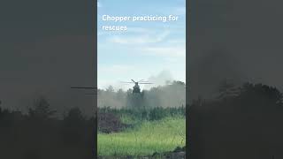 Chopper practicing rescues missions