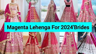 🔥❤️ 2024 Magenta Pink Bridal Lehenga / Rani Colour Lehenga Designs/ Bridal Lehenga #bridal #lehenga