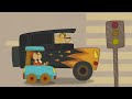 car toons smart. vehicles for kids in a car cartoon