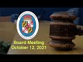 Board Meeting - October 12, 2021