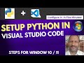 How to Run Python in Visual Studio Code -Windows 10 and Window11 [2024] | Run Sample Python Program
