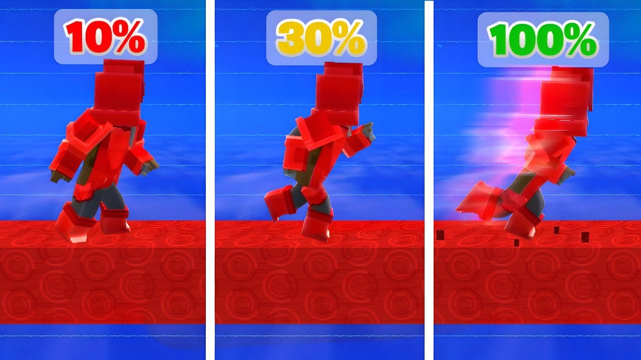 10 Speed Vs 30 Speed Vs 100 Speed Blockman Go Bedwars Youtube