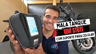 MALA BOLSA TANQUE GIVI COM SUPORTE PARA CELULAR - TANK BAG