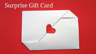 DIY Surprise Message Card for Valentines Day | DIY Surprise Gift Card #letterfold