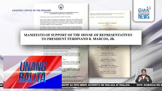 Manifesto na nagpapahayag ng suporta kay PBBM, pinirmahan ng mga kongresista | Unang Balita