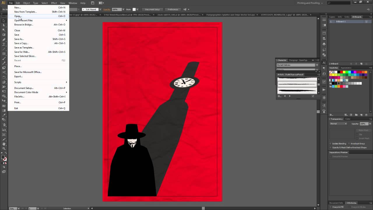 How To Create Alternate Movie Poster Illustrator Youtube