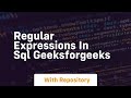 Regular Expressions in SQL GeeksforGeeks