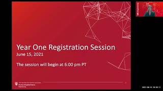 First Year Registration Information Session – June 15th 2021