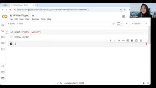 AI and Basic Python - python programming 1 (Google Colab introduction )