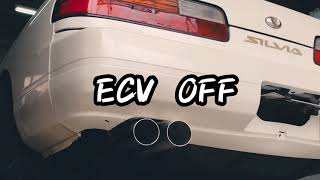 S13 シルビア　ワンオフデュアルマフラー　ECV