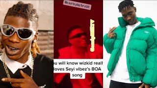 Wizkid Praises Seyi Vibez song's Mócks Zinoleesky