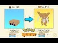 Pokemon Evolution Kabuto Evolved Into Kabutops | Pokémon Quest All Bosses Legendary Cooking Recipes