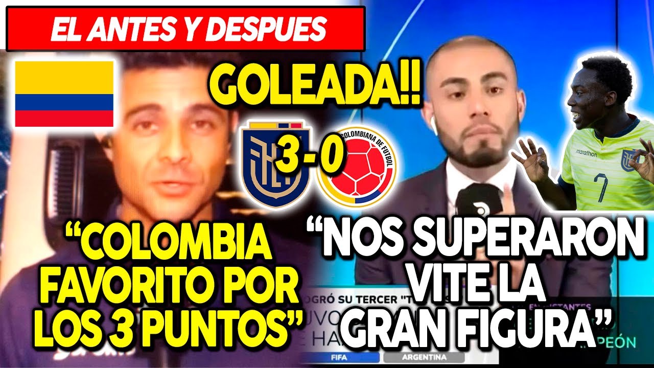 COLOMBIANOS MENOSPRECIARON A ECUADOR Pero PASO ESTO ¡GOLEADA De ECUADOR ...