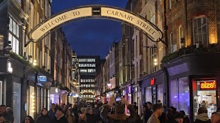 EXPLORING LONDON CITY FROM CARNABY ST SOHO,REGENT ST, CHINATOWN  \u0026 PICCADILLY CIRCUS  #london  #2025