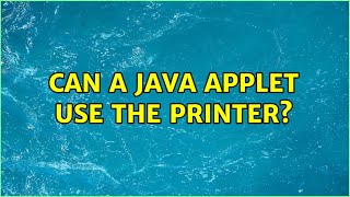 Can a Java Applet use the printer? (2 Solutions!!)