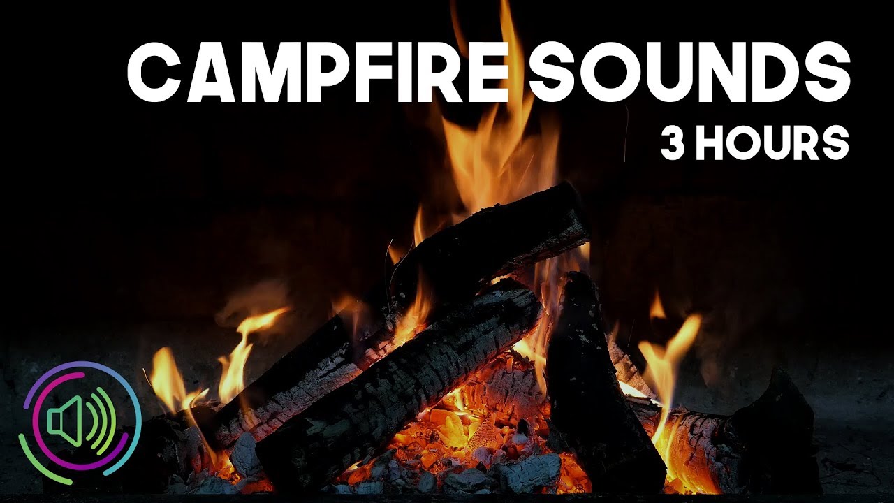 Peaceful Campfire Sounds At Night Nature Sounds For Sleep And Study | 3 ...