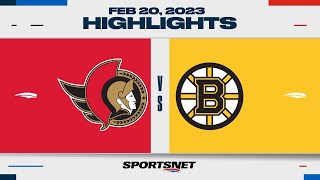 NHL Highlights | Bruins vs. Senators - February 20, 2023