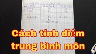 Cách tính điểm trung bình môn