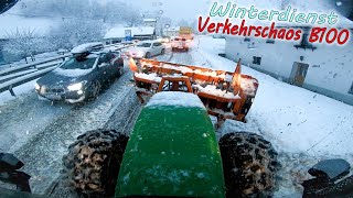 Verkehrschaos B100  | Winterdienst in Oberkärnten ❄️ | 25cm Neuschnee. Teil 1