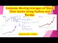 Compute Moving Averages of Stock Time Series Using Python and Pandas
