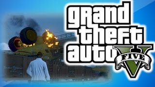 GTA 5 Online Multiplayer Funny Moments 1 - Train Glitch and Drive Thru Convenient Store "GTA Online"