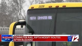 MBTA commuter rail, RIPTA modify routes after blizzard