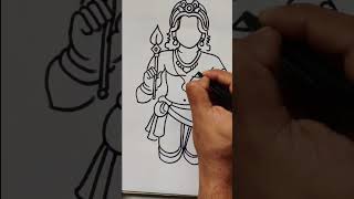 Quick simple and easy drawing of lord Murugan/lord kartikey drawing in easy steps/ lord Kumar Swami