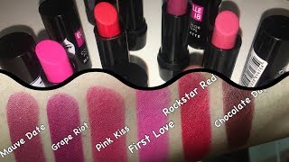 Elle 18 Color Pop Matte Lipsticks Review Swatches