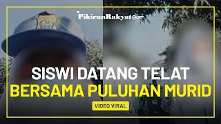 Waduh! Seorang Siswi Terlambat ke Sekolah Bersama Puluhan Murid Lainnya di Hari Pertama Sekolah