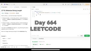 Day 664: LeetCode Problem 2716. Minimize String Length - Swift