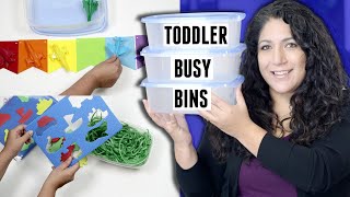 TODDLER BUSY BINS - Activities to Keep Toddlers Busy from DOLLAR TREE