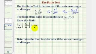 Ex 2: Infinite Series - The Ratio Test (Divergent)