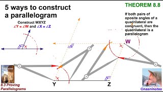 compass construction of a parallelogram #3