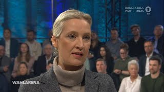 Wahlarena: Alice Weidel (AfD) stellt sich den heißen Fragen – Klartext zu Deutschlands Zukunft!