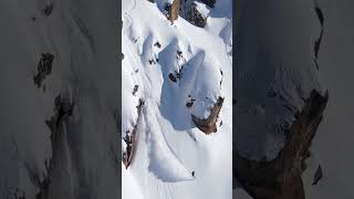 Snowboarding in Patagonia with great snow conditions