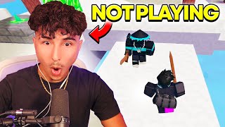 I Hired a Pro to secretly 1v1 Youtubers...(Roblox BedWars)
