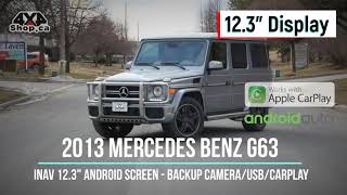 INAV 12.3 inch Android 10 screen 2013 Mercedes Benz G63 W463 Navigation Apple CarPlay Android Auto