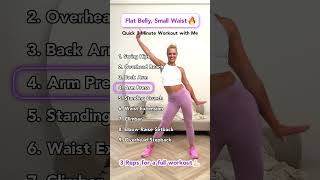 3-Minute Small Waist Flat Belly Workout with Me🔥