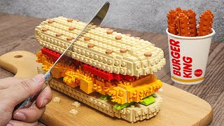 Eating NEW EVERY Fast Food Spicy Fried Chicken Sandwich Burger King |Best LEGO Cooking ASMR