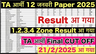 TA Army Result Date 2025 | Territorial Army Result aa gaya | Territorial Army Bharti 2025