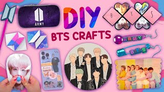 9 DIY BTS CRAFTS - BTS Army Craft Ideas - Pen Decor, Phone Case, Bookmark, Fidget Toy and more...