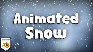 Animated Falling Snow 🌨️ (Blender Tutorial)