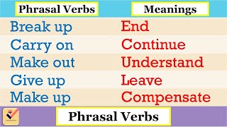 Phrasal Verb : 100 most important Phrasal verbs in English | Vocabulary | Group verbs | Grammar