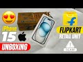 iphone 15 unboxing ₹50k flipkart big billion day sale 2024 😍 - buying iphone 15 from flipkart