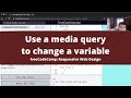 Use a media query to change a variable (Basic CSS) freeCodeCamp tutorial