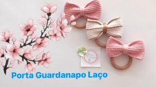 Porta guardanapo laço em crochê                           Easy crochet